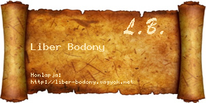 Liber Bodony névjegykártya